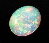 Серьги с кристалличевскими эфиопскими опалами 8,16 карата и цаворитами