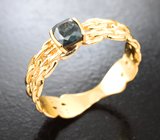 Золотое кольцо с насыщенным уральским александритом авторской огранки 0,42 карата