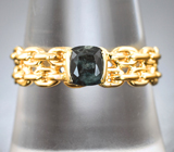 Золотое кольцо с насыщенным уральским александритом авторской огранки 0,42 карата Золото