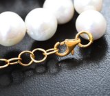 Массивное золотое колье с крупным морским жемчугом барокко 419,7 карата