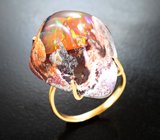 Золотое кольцо с уникальным крупным мексиканским jelly опалом 34,71 карата