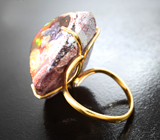 Золотое кольцо с уникальным крупным мексиканским jelly опалом 34,71 карата Золото