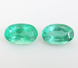 Серьги с гранатами со сменой цвета 4,71 карата, уральскими изумрудами и сапфирами Золото