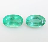 Серьги с гранатами со сменой цвета 4,71 карата, уральскими изумрудами и сапфирами