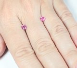 Пара пурпурно-розовых "неоновых" шпинелей 0,85 карата