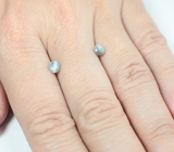 Пара хризобериллов с эффектом кошачьего глаза 1,09 карата 