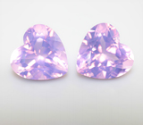 Пара чистейших лавандовых аметистов 12,9 карата 