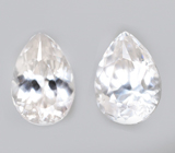 Пара чистейших бесцветных цирконов 3,58 карата