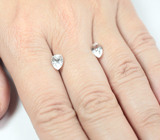 Пара чистейших бесцветных цирконов 3,58 карата