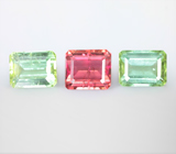 Open color grade! Набор из 3 турмалинов 8,73 карата