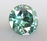 Голубовато-зеленый муассанит 0,74 карата 