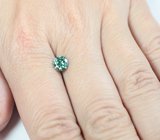 Голубовато-зеленый муассанит 0,74 карата 