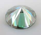 Крупный голубовато-зеленый муассанит 3,17 карата