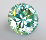 Крупный голубовато-зеленый муассанит 4,72 карата 