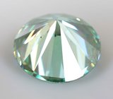 Крупный голубовато-зеленый муассанит 4,72 карата