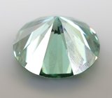 Крупный голубовато-зеленый муассанит 5,09 карата 