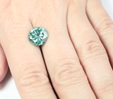 Крупный голубовато-зеленый муассанит 5,09 карата 