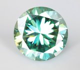 Крупный голубовато-зеленый муассанит 5,99 карата 