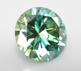 Крупный голубовато-зеленый муассанит 5,99 карата