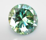 Крупный голубовато-зеленый муассанит 5,99 карата 