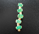 Золотой кулон с уральскими изумрудами высокой чистоты 0,9 карата Золото