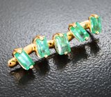 Золотой кулон с уральскими изумрудами высокой чистоты 0,9 карата