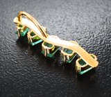 Золотой кулон с уральскими изумрудами высокой чистоты 0,9 карата