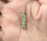 Золотой кулон с уральскими изумрудами высокой чистоты 0,9 карата Золото