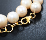 Массивное золотое колье с золотисто-кремовым морским жемчугом барокко 247,5 карата Золото