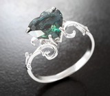 Золотое кольцо с роскошным полихромным сапфиром высокой чистоты 2,26 карата