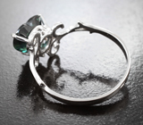 Золотое кольцо с роскошным полихромным сапфиром высокой чистоты 2,26 карата Золото