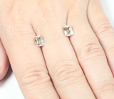 Пара цирконов "шампань" 4,17 карата 