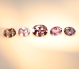 Набор из 5 редких гранатов с александритовым эффектом 1,31 карата