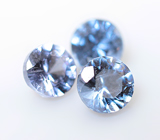 Набор из 3 редких синих гранатов с александритовым эффектом 0,4 карата