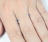 Набор из 3 редких синих гранатов с александритовым эффектом 0,4 карата