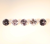 Набор из 5 редких синих гранатов с александритовым эффектом 0,78 карата 