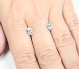 Пара бесцветных топазов высокой чистоты 3,55 карата 