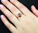 Золотое кольцо с чистейшим крупным оранжевым цирконом 4,04 карата