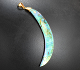 Крупный золотой кулон с ярким многоцветным абалоном 20,6 карата Золото