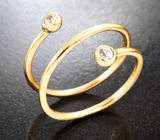 Золотое кольцо с лейкосапфирами 0,25 карата