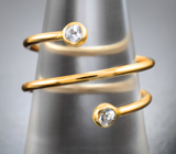 Золотое кольцо с лейкосапфирами 0,25 карата Золото