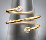 Золотое кольцо с лейкосапфирами 0,25 карата