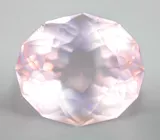 Кулон с чистейшим крупным розовым кварцем эффектной огранки и сапфирами со сменой цвета