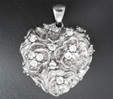 Кулон с бесцветными топазами Серебро 925