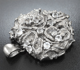 Кулон с бесцветными топазами Серебро 925