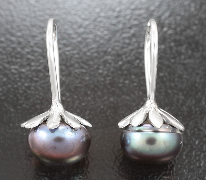 Подвесы для серег с цветным морским жемчугом 5,18 карата