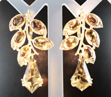 Серьги с диаспорами 15,11 карата, андалузитами 7,02 карата и бриллиантами Золото