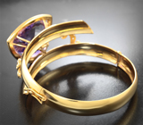 Браслет с чистейшим уругвайским аметистом 64,47 карата и бесцветными цирконами Серебро 925