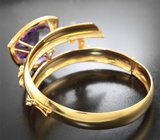 Браслет с чистейшим уругвайским аметистом 64,47 карата и бесцветными цирконами Серебро 925