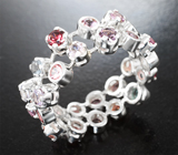 Кольцо с разноцветными шпинелями 3,55 карата Серебро 925